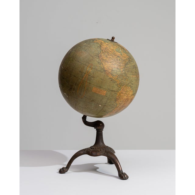 19th Century United States Brown Iron Globe For Sale - Image 14 of 15