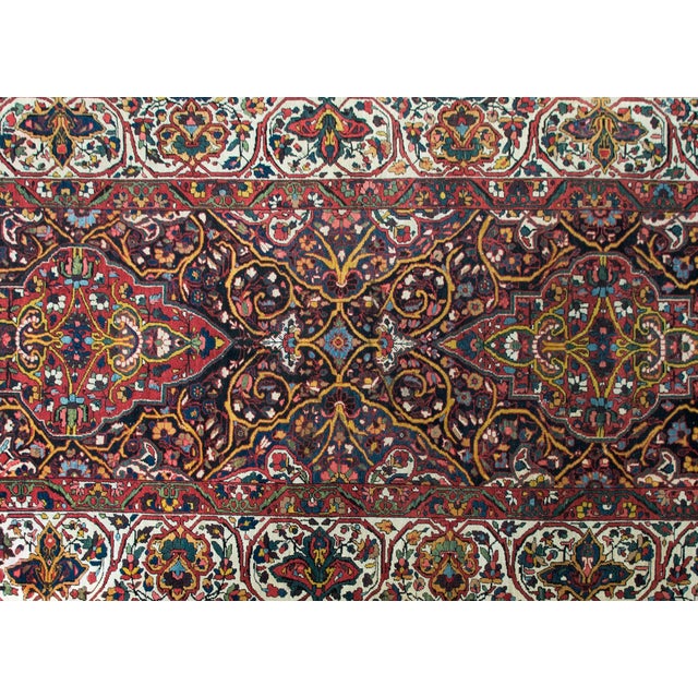 Red Early 20th Century Persian Bakhtiari Rug For Sale - Image 8 of 15