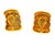 Vintage Maz 14k Yellow Gold Sculptural Ribbed Earrings, Circa 1980s For Sale - Image 4 of 10
