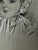 American 1940s Original Signed Graphite Illustration of Young Girl in Bonnet, 11.5 × 9 In. For Sale - Image 3 of 6