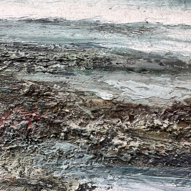 Ronald, Beach at Dusk, 1980s, Oil Painting on Canvas, Framed For Sale - Image 12 of 18