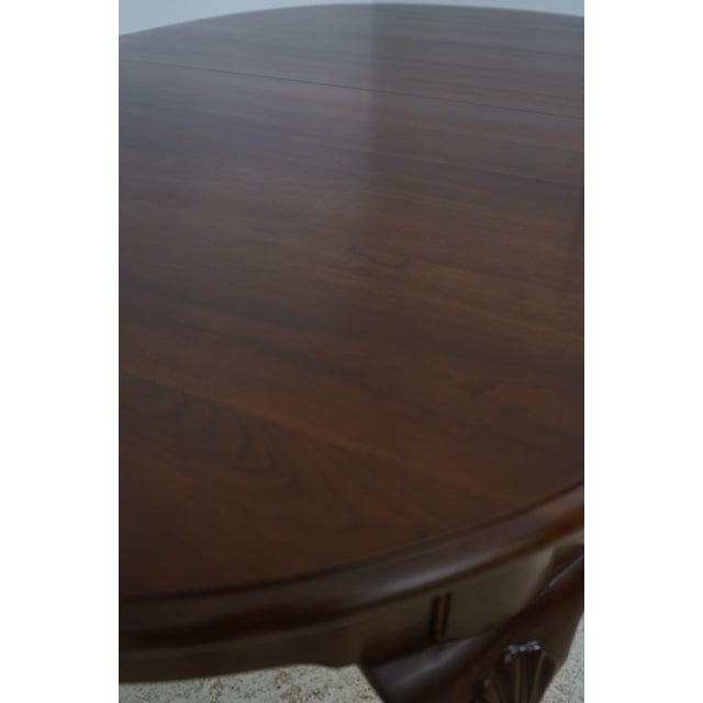 Stickley Queen Anne Cherry Dining Room Table W. 2 Leaves For Sale - Image 13 of 18