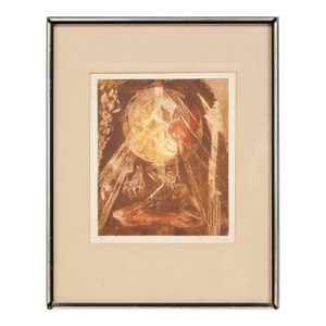 Smilansky NaomiAbstract Judaica Etching, Israeli Artist
