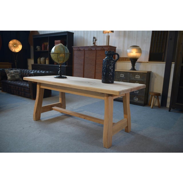 Mid-Century Modern Elm Dining Room Table, 1960s For Sale - Image 3 of 17