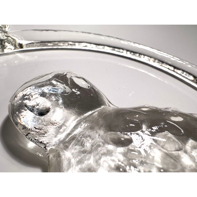 Owl Window Sun Catcher in Crystal Glass by Bertil Vallien for Kosta Boda, Sweden, 1970s For Sale - Image 13 of 14