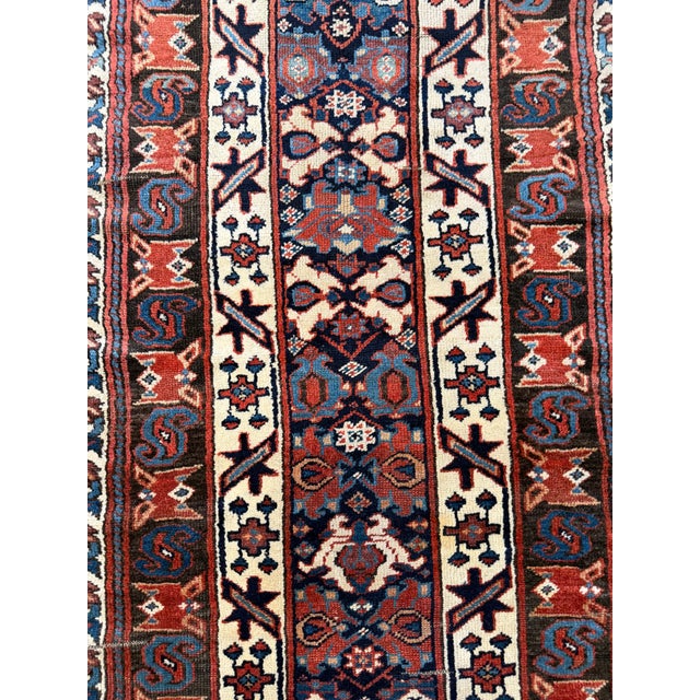 Early 20th Century Early 20th Century Varamin Persian Runner Rug With Stylized Floral Pattern For Sale - Image 5 of 8