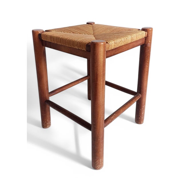 Dordogne Stool in the style Charlotte Perriand for Robert Sentou, France, 1950s For Sale - Image 11 of 13