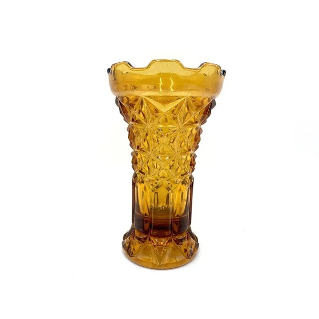 Glass Vintage Honey Vase, Poland For Sale - Image 7 of 7