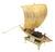 Rabelo Boat in Silver with Gilded Filigree For Sale