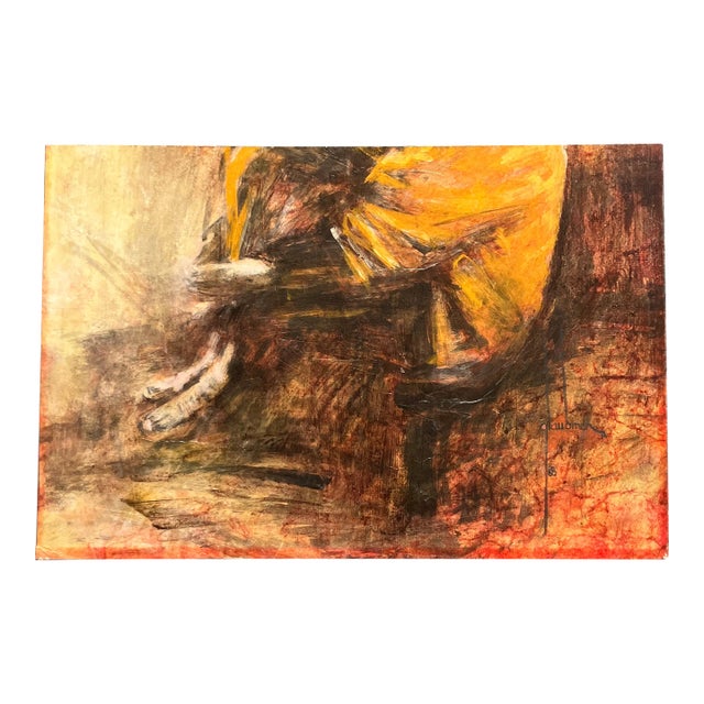 1960’s Original Vintage Abstract Partial Figure Painting For Sale