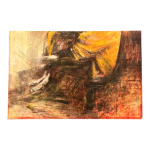 1960’s Original Vintage Abstract Partial Figure Painting