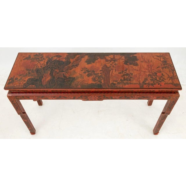 Chinese Red Lacquered Altar Table For Sale - Image 4 of 6