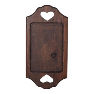 Pfaltzgraff Village Wood Tray With Heart Cutout Handles For Sale