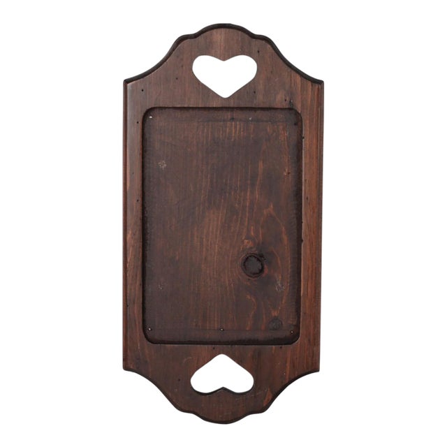 Pfaltzgraff Village Wood Tray With Heart Cutout Handles For Sale