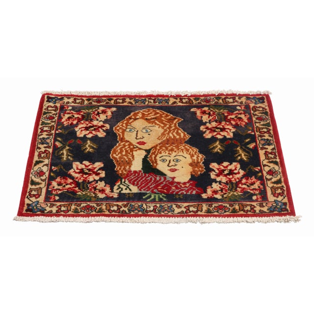 A 2x3 vintage Gabbeh rug, hand-knotted in wool circa 1950-1960. The latest addition to Rug & Kilim’s rare Persian tribal...