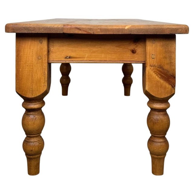 2000 - 2009 20th Century Pine Farmhouse Coffee Table For Sale - Image 5 of 9