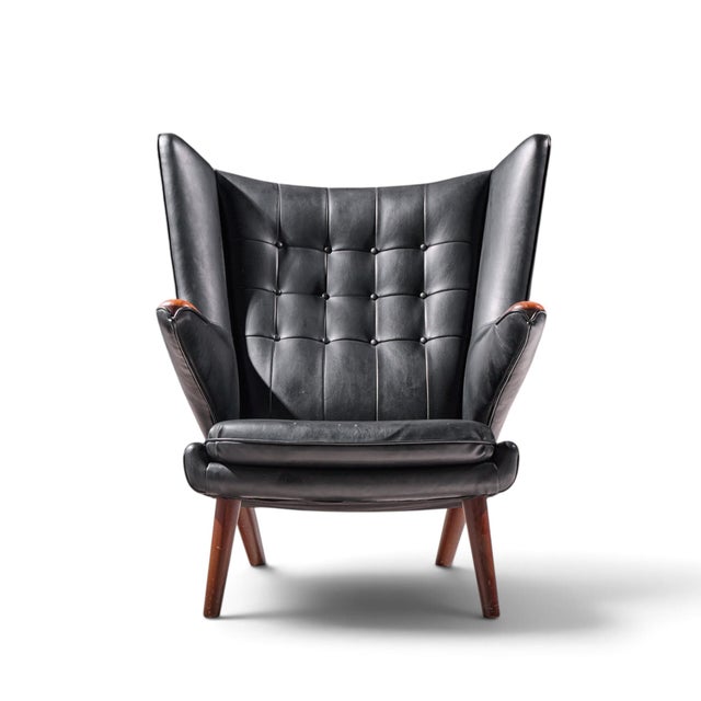 Hans Wegner for AP Stolen AP19 Mid Century Papa Bear Chair This chair measures: 35 wide x 35 deep x 39 high, with a seat...
