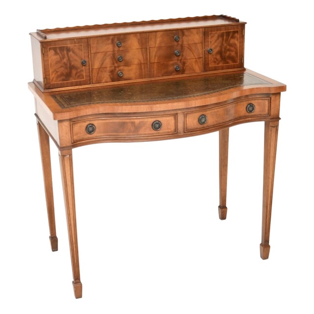 Vintage Writing Desk in Leather, 1930s For Sale