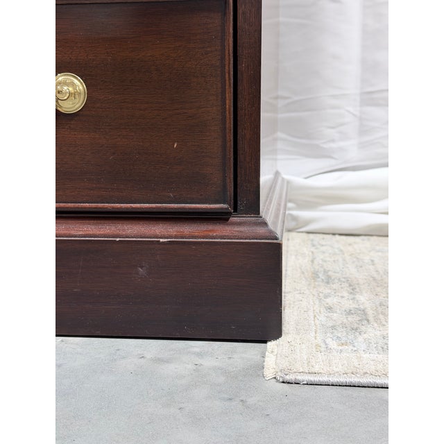 Late 20th Century Henkel Harris Mahogany Two Drawer File Cabinet Chest For Sale - Image 9 of 11