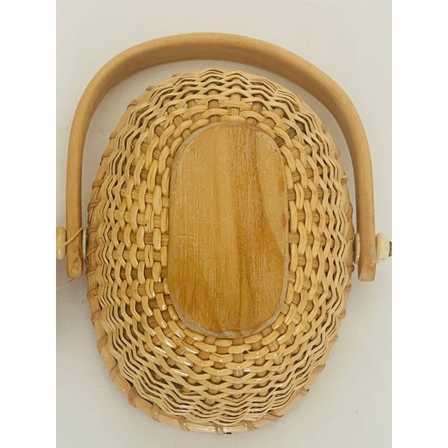 Vintage Small Nantucket Handmade Mini Basket For Sale - Image 4 of 5