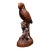 Hand-Carved Boxwood Parrot Figurine on Wooden Base - Asian Sculpture For Sale