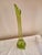 Mid-Century Modern Vintage L E Smith Lime Avocado Swung Footed Vase MCM For Sale - Image 3 of 6