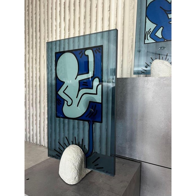 Keith Haring & Toshiyuki Kita, On Taro & on Giro, 1988, Glass, Set of 2 For Sale - Image 9 of 18