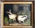 Vintage Oil Painting of Two Rabbits in Vintage Wood Frame For Sale - Image 4 of 6