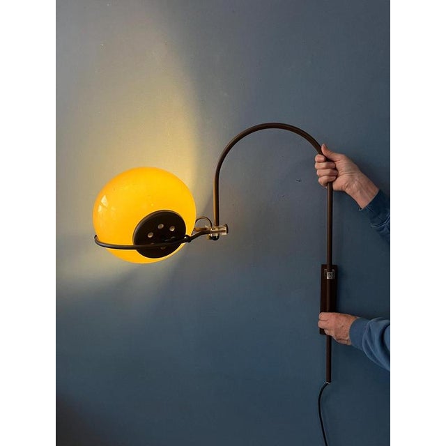 Mid-Century Space Age Mushroom Arc Wall Lamp from Herda For Sale - Image 13 of 13