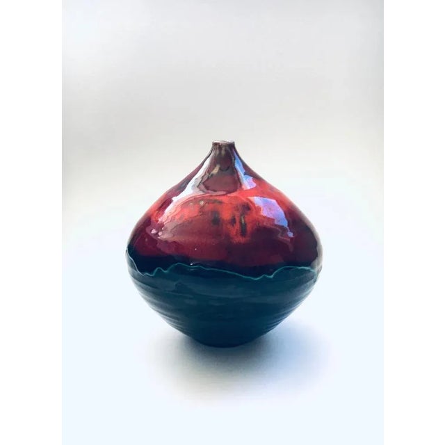 Mid-Century Ceramic Art Vase by Rigo, Belgium, 1960s For Sale - Image 4 of 10