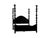 Noir Noir Ferret Solid Wood Four Poster Bed For Sale - Image 4 of 4