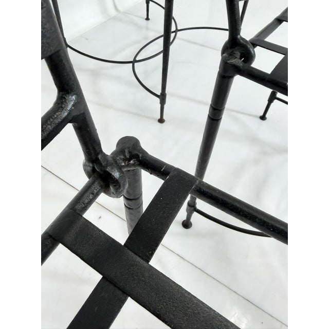 Set of Four Mario Papperzini for Janus Et Cie Wrought Iron Dining Armchairs, Attributed For Sale - Image 13 of 18