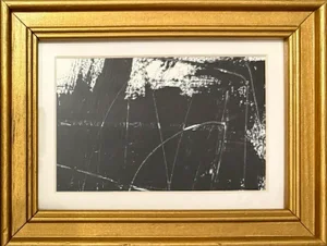 Original Contemporary Black and White Abstract Framed Painting
