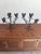 Great OLD pair of Spanish/ Mediterranean style candle holders each piece holds 3 candles , good quality and very ornate feel
