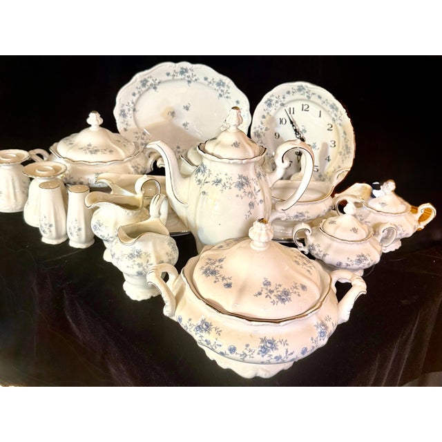 Mid 20th Century Johann Haviland Blue Garland Fine China - 105 pcs For Sale - Image 11 of 12