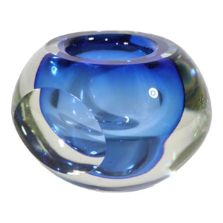 Murano Art Glass Bowl Votive Candle Holder Vase C 1950/60's After Poli For Sale