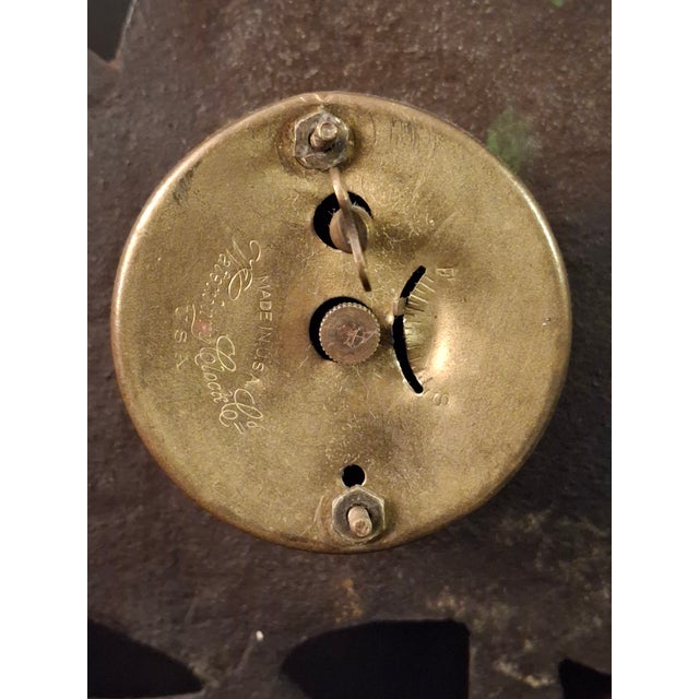 Antique Cast Iron Ship Mantel Clock Connecticut Foundry Waterbury Movement 1920s For Sale - Image 12 of 18