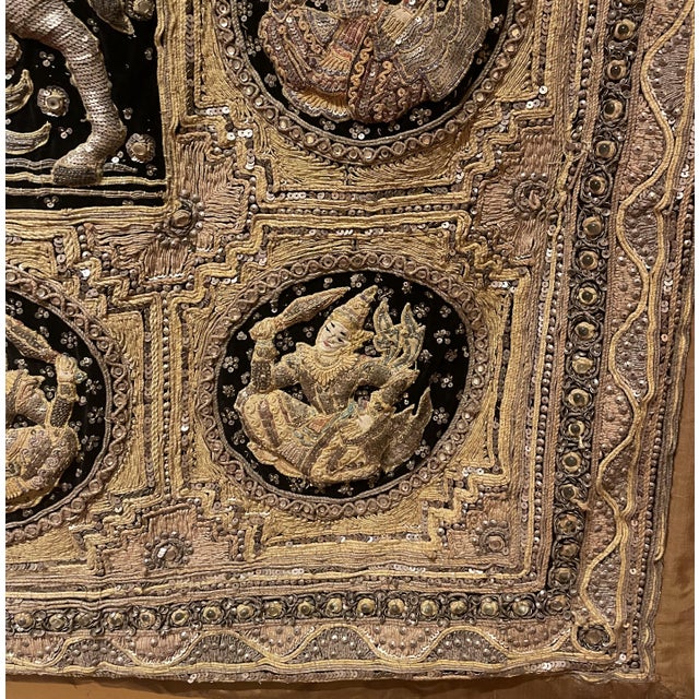 Brown Large Embroidery Kingdom of Siam For Sale - Image 8 of 13