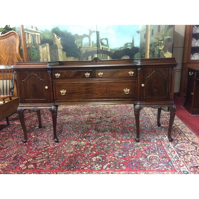 1920s Antique Sideboard Buffet, Art Deco Credenza For Sale - Image 5 of 11