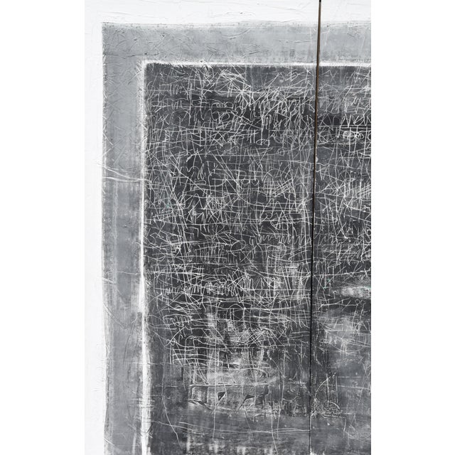 Klaus Neuper, Klaus Neuper, 1999, große Mischtechnik (Diptychon) "Porta", Informel, Mixed Media on Canvas For Sale - Image 4 of 12