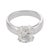 Contemporary Vintage Gia 1.52 Carat Diamond 18k White Gold Solitare Engagement Ring, Size 4 For Sale - Image 3 of 6