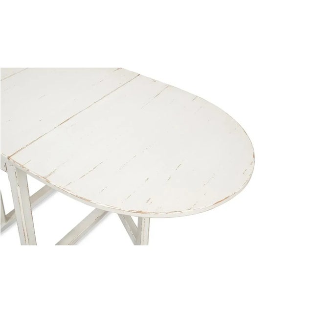 Painted Country Drop Leaf Table For Sale - Image 4 of 11