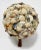 Vintage Shell Encrusted Orb on Wood Stand For Sale - Image 4 of 6