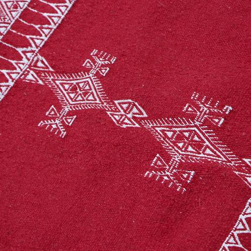 Vintage Red Wool Rug For Sale - Image 4 of 8