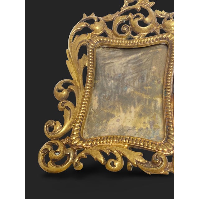 Rococo Gilt Bronze Photo Frame, France, 1800s For Sale - Image 14 of 18