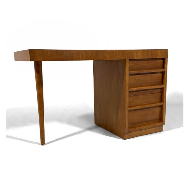 t.h. Robsjohn-Gibbings Single Pedestal Desk by Widdicomb For Sale - Image 11 of 11