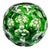 Vintage Emerald Green Cut-to-Clear Lead Crystal Sphere Vase, 1970s For Sale
