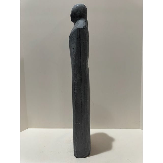 Figurative Larry Mohr Gray Stone Figurative Sculpture Signed From Artist Estate For Sale - Image 3 of 7
