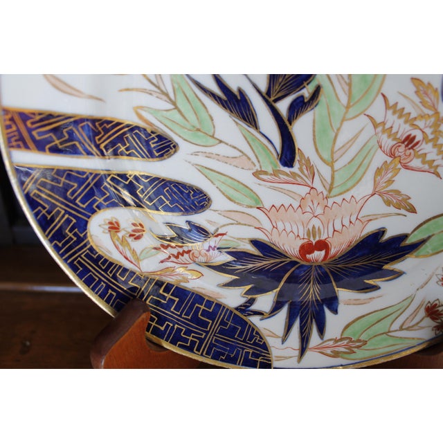 Chamberlain’s Worcester Imari Porcelain Thumb & Finger Pattern Plate For Sale - Image 6 of 7
