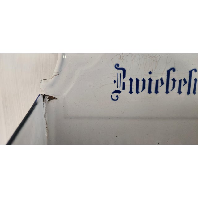 Vintage German Enamelware Onion Container For Sale - Image 4 of 4